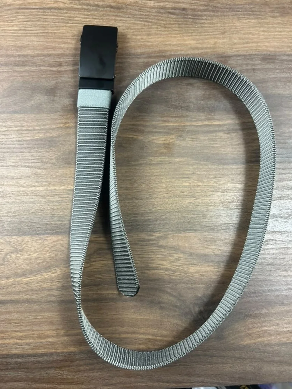 Men's Tactical Webbing Belt in Olive Green with Black Buckle